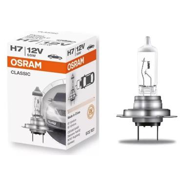 Imagem de Lâmpada Farol Halogena Moto Carro Encaixe H7 12v 55w 3200K Osram inmetro