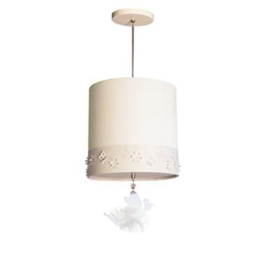 Imagem de Lustre Pendente Infantil Fadas Cúpula 25x25 1E27 Cor: Branco