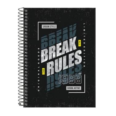 Imagem de Caderno Colegial 15 Matérias Capa Dura Urban Quebre as Regras