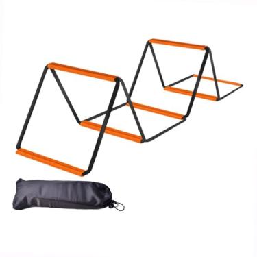 Imagem de Dynwave Escada de agilidade, escada de futebol, melhora a velocidade de coordenação, equipamento de treinamento de agilidade para treino, academia em casa, 6 Grades com Bolsa