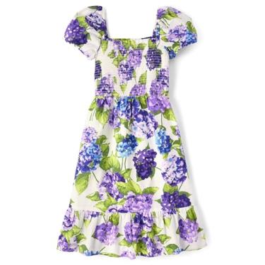 Imagem de Gymboree Vestidos femininos de manga curta combinando Mommy and Me, Flores de lavanda - adulto, GG
