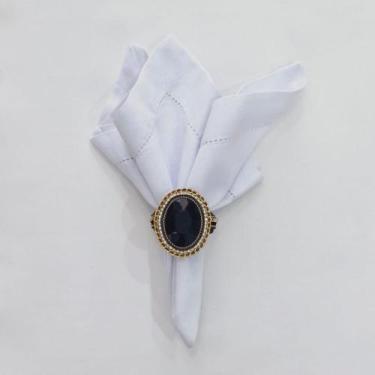 Imagem de Porta Guardanapo Medalhão Preto - Decor Madame Blue