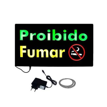 Imagem de Letreiro Luminoso De Led Proibido Fumar