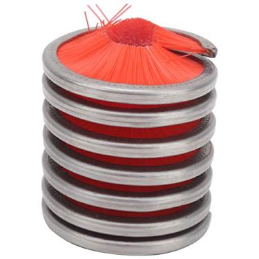 Imagem de MUNEFE Escova para corda de escalada, limpador de corda de escalada de aço inoxidável de nylon, escova de limpeza redonda para corda de escalada para tamanho de corda de 8 a 13 mm