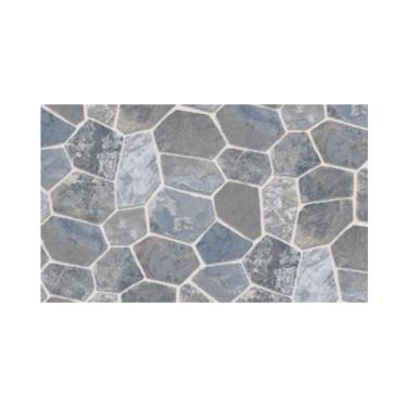 Imagem de Papel De Parede Adesivo Pvc Pedras Cinzas Lavável 5m X 45cm