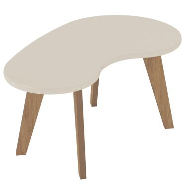 Imagem de Mesa de Centro MDF Tampo Curvo 91 cm 4604 Off White ARLY