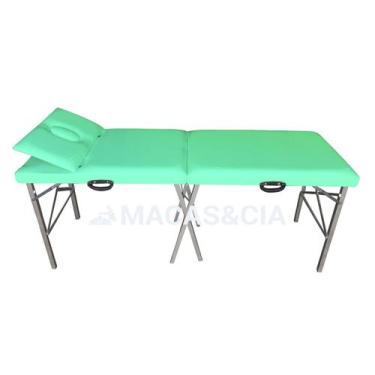 Imagem de Maca Portátil Dobrável com Cabeceira Reclinável e Respiro 200kg 65cm L