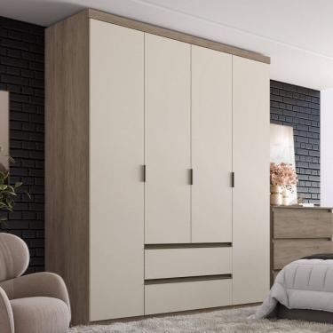 Imagem de Guarda Roupa Solteiro 4 Portas 2 Gavetas em MDF Nobre THB
