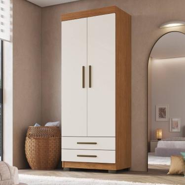 Imagem de Guarda Roupa Solteiro 2 Portas 2 Gavetas com Pés Portugal Faimec