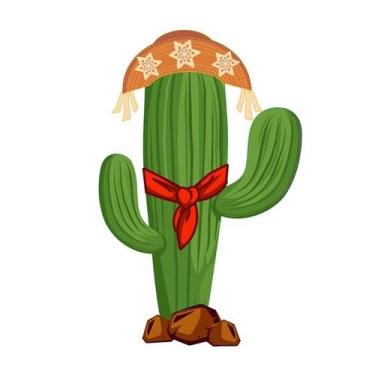 Imagem de Decoração Junina Painel Cacto Lampião Gigante EVA - Piffer