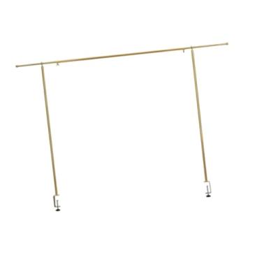 Imagem de Esquirla Sobre o suporte de barra de mesa com braçadeiras Arco de mesa pendurado Planejada prática ajustável Stand para feriado do dia dos namorados, Ouro, Comprimento 220cm