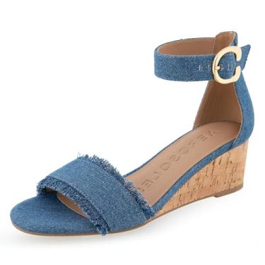 Imagem de Aerosoles Sandália feminina Willis Wedge, Jeans azul médio, 12