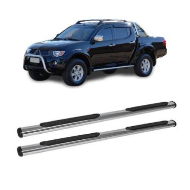Imagem de Estribo L200 Triton 2013 2014 2015 2016 2017 Cromado Oblongo - CCF