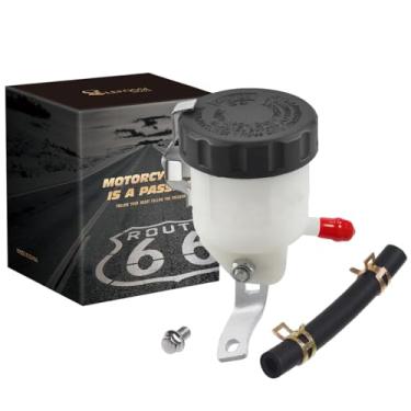 Imagem de LE LEFOSSI Tanque de bomba de freio do cilindro mestre do freio do freio dianteiro copo de óleo reservatório com suporte compatível com Suzuki GSX-R 600 GSX-R 750 GSX-R 1000 2006-2017 2018 2019 2020