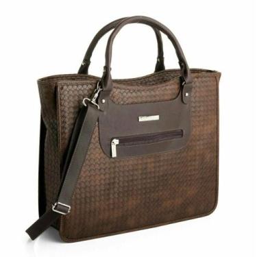 Imagem de Pasta Bolsa Executiva Para Notebook 15.6 Em Tresse Feminina - Viccina,
