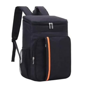 Imagem de Mochila Térmica 20L Impermeável para Praia e Trilha — Conserva Bebidas Geladas e Alimentos Frescos por Até 12h | Dobrável com Alças Confortáveis (PRETO)