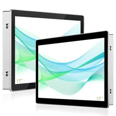 Imagem de Senisway Monitor de tela sensível ao toque industrial integrado de alumínio de 17 polegadas, interface HDMI/VGA/DVI, monitor capacitivo de tela sensível ao toque suporta 10 pontos de toque, 1280 x
