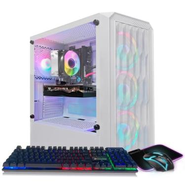 Imagem de STGAubron PC Desktop para jogos, Radeon RX 580 16G, AMD RYZEN 5 PRO 2600 3.4GHZ, 16G DDR4, 512G SSD, 600M WiFi, BT 5.0, RGB Fan x 4, teclado e mouse e mouse pad RGB, W11H64