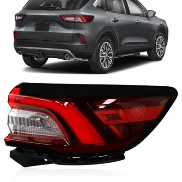 Imagem de Lanterna traseira externa compatível com 2023 2024 Ford Escape com lâmpadas lado direito do passageiro conjunto de luz traseira LJ6Z13404E