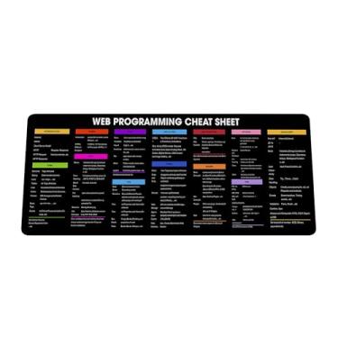 Imagem de Tapete de mouse para programação web, atalhos de desenvolvimento web, tapete de mesa para desenvolvedores, hackers e engenheiros de software, acessórios essenciais de computador para fins de estudo