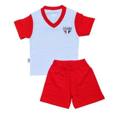 Imagem de Pijama Infantil São Paulo Manga Curta Oficial - Revedor, Tam 4