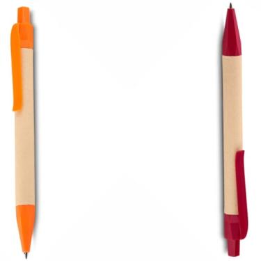 Imagem de Caneta Esferográfica Retrátil com Touch Screen, Azul, Corpo Plástico Cilíndrico, Grip Emborrachado, Ponta Fina 0.7mm, para Escrita em Papel, Moderna (Laranja e Vermelho;)