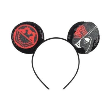 Imagem de Tiara De Orelhas De Rato Da Disney Com Laço De Lantejoulas Para Menina