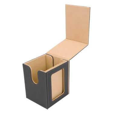 Imagem de KIMISS Caixa de Baralho de Cartas Com Fecho Magnético de Couro PU - Contém 100 Cartas de Jogo, Design Separado, Solução de Armazenamento Elegante para Mesa, Escrivaninha ou Prateleira (Cáqui)