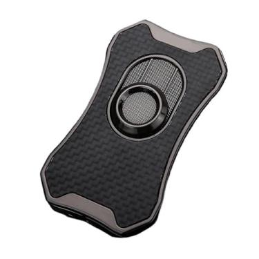 Imagem de JDIME Isqueiro especial de charuto de alta qualidade com cortador de perfuração, gás de chama a jato à prova de vento, acessórios de cigarro, presente masculino (B)