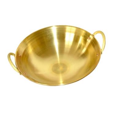 Imagem de Generic Panela de latão para fondue, multiuso, estilo chinês, ideal para cozinhar em restaurantes, reuniões familiares e festas.