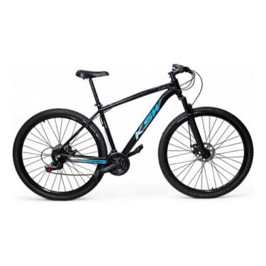 Imagem de KSW Bicicleta Aro 29 XLT 100 27V Quadro Alumínio Freio Hidráulico MTB (Preto/Azul, 17")