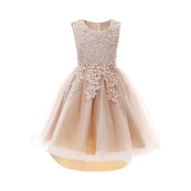 Imagem de Vestido Sem Mangas De Malha Para Meninas, Elegante Vestido De Festa De