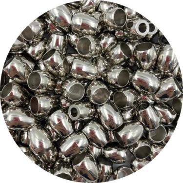 Imagem de Miçanga Finalizadora 16x14mm Conta Prata 15pçs Artesanato - Macall