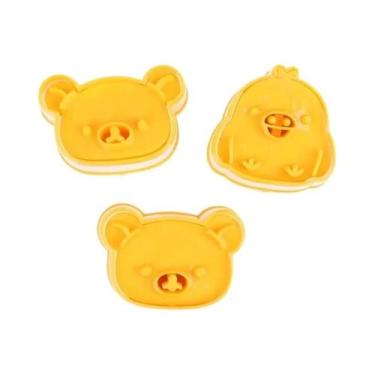 Imagem de Conjunto De 3 Cortadores De Biscoito Em Formato De Urso Fofo Para Pão,