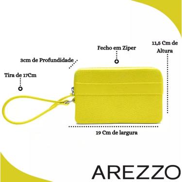 Imagem de Clutch Amarela Alça Malu Smiley Brizza Arezzo