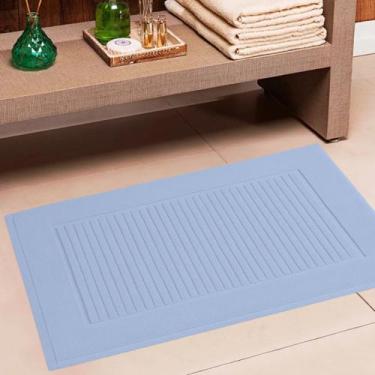 Imagem de Piso Toalha Banheiro Cavhome Majestic Antiderrapante Felpudo, Blue Ice