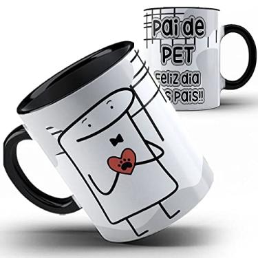Imagem de Caneca preta Papai Flork Pai de Pet