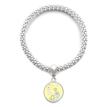 Imagem de DIYthinker Pulseira com pingente de prata de animal, bola de bebê, elefante, caminhão de elefante, pulseira ajustável