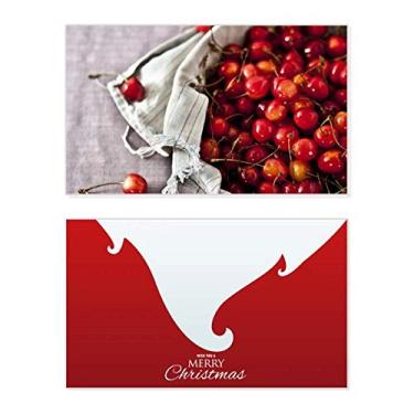 Imagem de Frutas vermelhas temperadas, fotografia de cereja, feriado, feriado, cartão de felicitações, mensagem de Natal