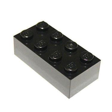 Imagem de Peças E Blocos De Lego: Tijolo Preto 2X4 X100