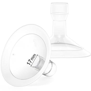 Imagem de Mompmuir Protetores de Mama de Flanges de Duas Peças de 17 Mm Compatíveis com Bombas de Mama Lansinoh/Medela/Spectra S1 S2, Protetor de Flange Medela de 17 Mm, Acessórios de Flange Lansinoh, Flanges S