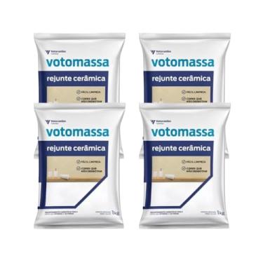 Imagem de KIT 4 UNIDADES - REJUNTE FLEXIVEL VOTOMASSA BRANCO 1KG VOTORANTIM