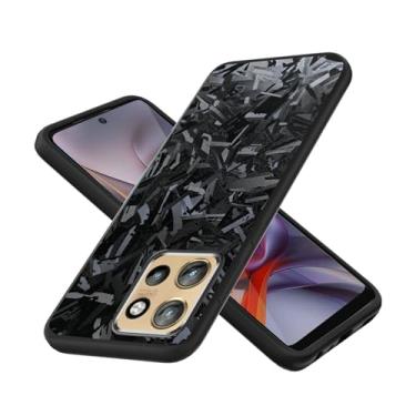 Imagem de Capa de telefone compatível com Motorola Edge 50 Neo/ThinkPhone 25/Motorola S50 TPU silicone macio + fibra de carbono texturizada 3D anti-impressão digital