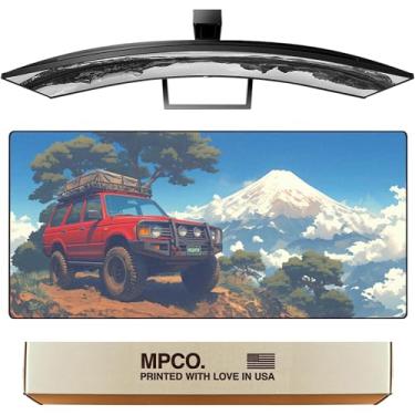 Imagem de MPCO. Tapete de mouse grande para jogos - 91.4 cm x 43.2 cm DURAGLYDE Mangá Motors Osakas-Overlander Mouse Pad - Tapete de mouse de mesa completo para controle suave - Antiderrapante, lavável
