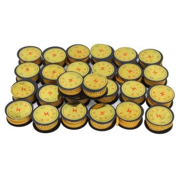 Imagem de 26pcs Definir marcador de cabo de tubo Número carta EC PVC A a Z Marca marcador de cabos codificados Marcador de fio para eletrônicos Aparelhos elétricos Fiação rede (1,5m²)