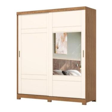 Imagem de Guarda Roupas Casal 2 Portas de Correr com Espelho 3 Gavetas Dalia - H
