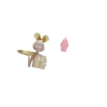 Imagem de Fenteer Estátua de de Arte Moderna com Bandeja para Chaves E Jarra de Gengibre de Cerâmica, Vaso Decorativo de Porcelana para Decoração de Mesa, Quarto