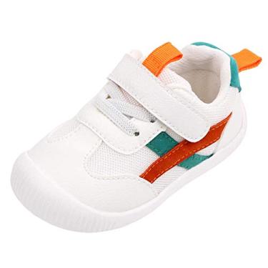 Imagem de Annnowl Tênis infantil com sola de borracha e desenho animado, Laranja B, 5 Toddler