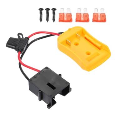 Imagem de HARFINGTON Conversor de adaptador de bateria para bateria de 20 V DIY Rc Car Truck, kit de conversão de bateria com fio 12AWG, conector de chicote de fios, 2 conjuntos de 14 peças, amarelo