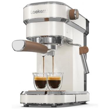 Imagem de Cafeteira Elétrica Expresso 20Bar com Espumador de Leite, Branca, 110v, LAEKERRT, Branco